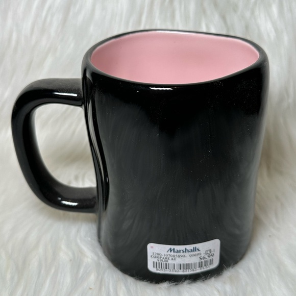 Rae Dunn Not Today Cupid Black with pink inside - Picture 2 of 4